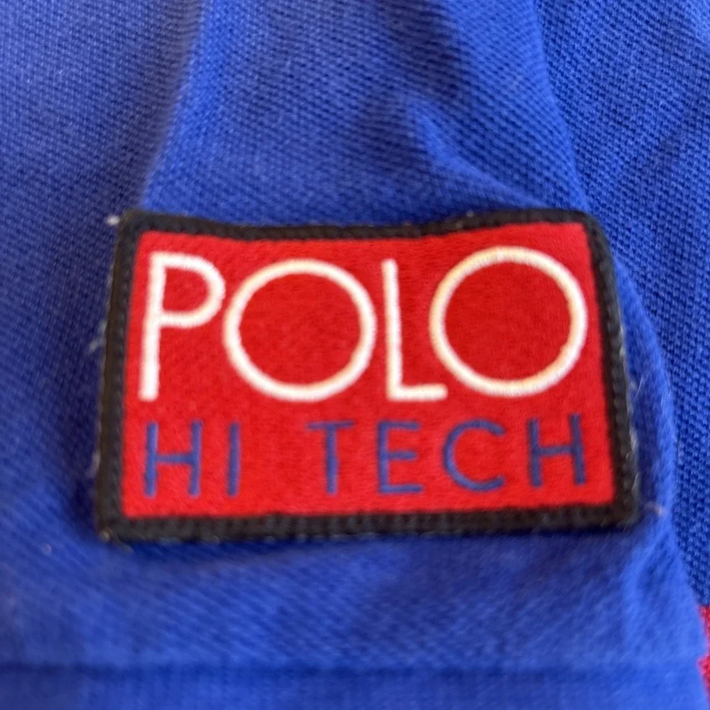 Vintage POLO RALPH LAUREN Rugby Polo Rafting Club HI TECH Men's XL Y2K Sporty - Picture 3 of 7